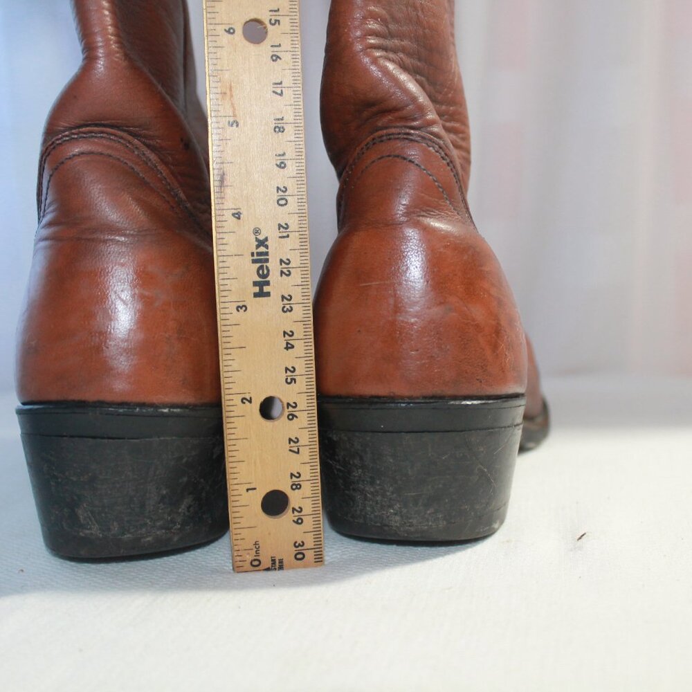Abilene Boot Co. Brown Leather Cowgirl Boots, 7.5B - Picture 10 of 13